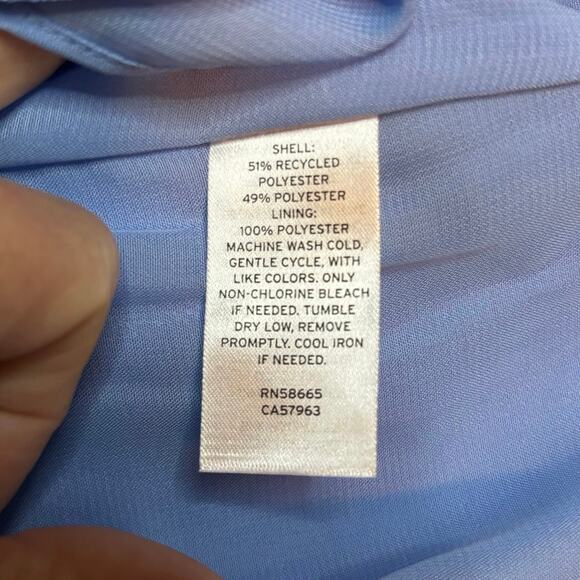 Nordstrom Blue Satin Camisole Tank Top Scoop Neck Adjustable Straps M NWT - Picture 5 of 9